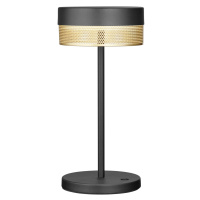 LED lampa Mesh batéria, výška 30 cm čierna/zlatá