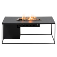Stôl s plynovým ohniskom COSI- typ Cosi design line čierny rám / keramická doska