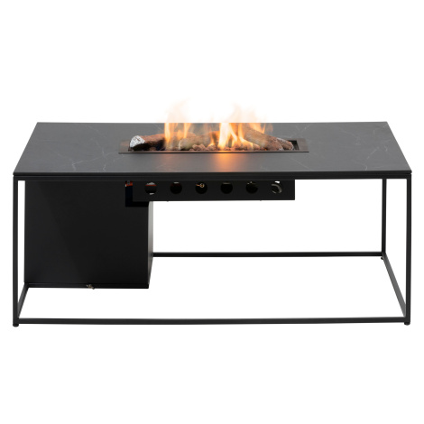 Stôl s plynovým ohniskom COSI- typ Cosi design line čierny rám / keramická doska