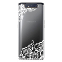 Odolné silikónové puzdro iSaprio - White Lace 02 - Samsung Galaxy A80