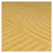 Žltý vlnený koberec Flair Rugs Zen Garden, 160 x 230 cm