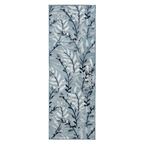 Běhoun Plaza Willow Blue – na ven i na doma - 80x230 cm Flair Rugs koberce