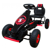 Go-kart G8 v červenom prevedení, detský go-kart s nafukovacími kolesami