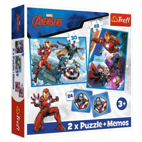 Trefl Puzzle 2v1 + pexeso - Hrdinovia v akcii / Disney Marvel The Avengers