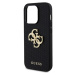 Guess PU Perforated 4G Glitter Metal Logo Zadný Kryt pre iPhone 14 Pro Black