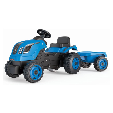Smoby Šliapací traktor Farmer XL modrý s vozíkom