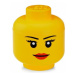 LEGO® úložný box hlava veľkosť L - dievča