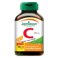 Jamieso Vitamín C 500 mg tablety na cmúľanie s príchuťou pomaranča 120 tbl.