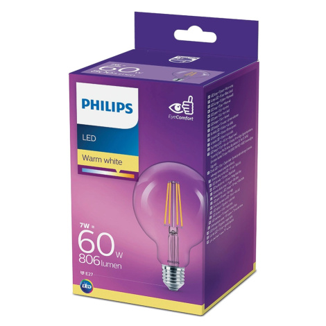 Philips Classic LED žiarovka E27, 7 W, 806 lm, 2700 K, opál