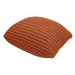 Tehlovo červený vankúšový puf Bonami Essentials Knit