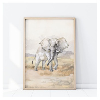 Nástenný safari plagát s motívom slona