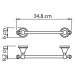 Gedy Gedy, NEVIS držiak uterákov 300x82mm, chróm, NV213013