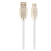 Kabel CABLEXPERT CC-USB2R-AMCM-1M-W USB 2.0 AM na Type-C kabel (AM/CM), 1m, pogumovaný, bílý, bl