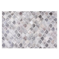 Sivý kožený koberec 140 × 200 cm AGACLI, 74902