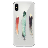 Odolné silikónové puzdro iSaprio - Three Feathers - iPhone X