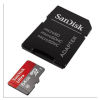 Karta SanDisk MicroSDXC 256 GB Ultra (100 MB/s, Class 10, Android) + adaptér