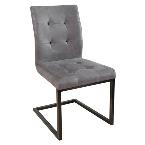 LuxD 18231 Jedálenská stolička vintage English šedá
