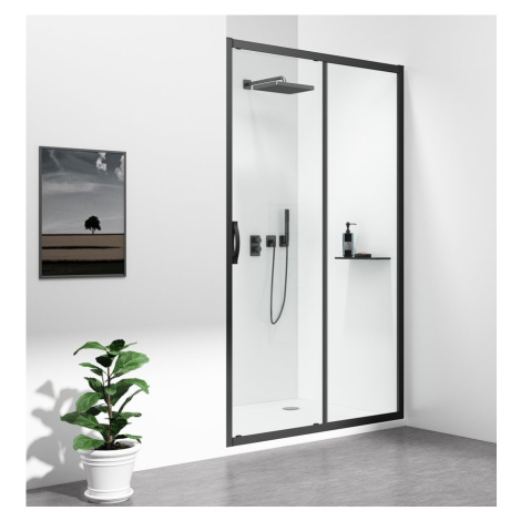 SIGMA SIMPLY BLACK sprchové dvere posuvné 1000 mm, číre sklo GS1110B GELCO