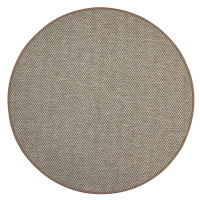 Kusový koberec Nature světle béžový kruh - 120x120 (průměr) kruh cm Vopi koberce