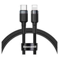 Kábel Baseus Cafule Cable Type-C to iP PD 18W 1m Gray+Black (6953156297449)