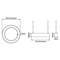 BRUMBERG Biro Circle Ring direct 75 cm 40 W on/off biela 840