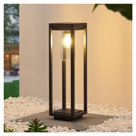 Lindby Estami stĺpiková lampa, 50 cm, tmavo-sivá