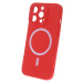 Silikónové puzdro na Apple iPhone 12 Silicon MagSafe červené