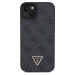 Guess 4G Strass Triangle Metal Logo Kryt pre iPhone 15 Plus, Čierny