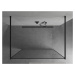 MEXEN/S - KIOTO Sprchová zástena WALK-IN voľne stojaca 110 x 200, transparent/čierna vzor 8 mm, 