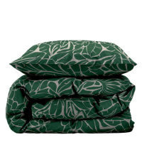 Zelené damaškové predĺžené obliečky na jednolôžko 140x220 cm Abstract leaves – Södahl