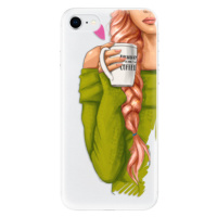 Odolné silikónové puzdro iSaprio - My Coffe and Redhead Girl - iPhone SE 2020