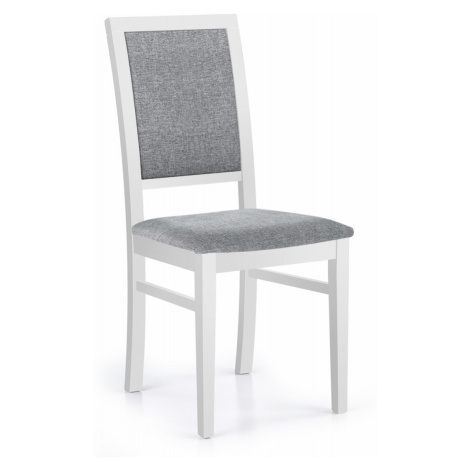 Jedálenská stolička Kely biela/sivá Halmar