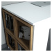 Sconto Písací stôl BOX biela/orech