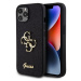 Guess PU Fixed Glitter 4G Metal Logo Zadný Kryt pre iPhone 12/12 Pro Black