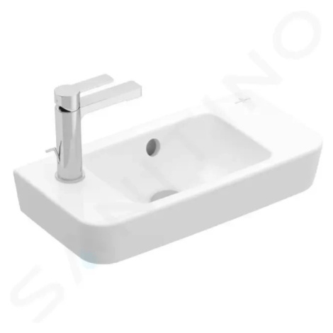 VILLEROY & BOCH - O.novo Umývadielko Compact 500x250 mm, s prepadom, 1 otvor na batériu vľavo, a