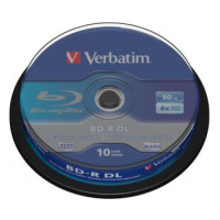 Verbatim BD-R, Dual Layer 50GB, cake box, 43746, 6x, 10-pack, pro archivaci dat