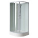 AIGO štvrťkruhový sprchovací box 900x900x2060 mm, biely profil, číre sklo YB93