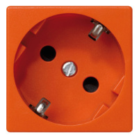 Zásuvka, K45, SCHUKO, 16A, 250V, skrutkové svorky, 45×45mm, oranžový