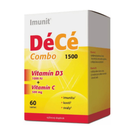 DÉCÉ Combo 1500 imunit vitamín D3 1000 IU + vitamín C 500 mg 60 tabliet