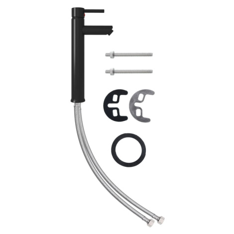 vidaXL KĂşpeÄľĹ�ovĂˇ batĂ©ria ÄŤierna 12x30 cm