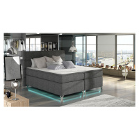 NABBI Avellino 160 čalúnená manželská posteľ s úložným priestorom sivá (Sawana 05)
