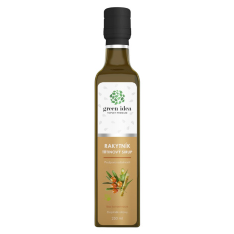 TOPVET Premium Green Idea Rakytníkový sirup v skle 250 ml