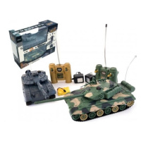 Tank RC 2ks 33cm+dobíjací pack tanková bitka so zvukom so svetlom