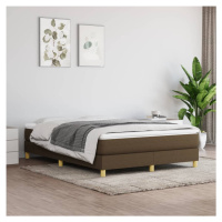 vidaXL Rám na boxspring posteľ tmavohnedý látka 140x190 cm