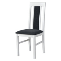 Sconto Jedálenská stolička NILA 2 biela/tmavosivá