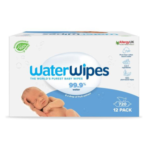 12x WATERWIPES 100% BIO odbúrateľné obrúsky 60ks