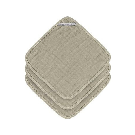 Lässig Muslin Washcloth Set Olive 30 × 30 cm, 3 ks