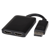 PremiumCord adaptér DisplayPort - 2x HDMI, 4K * 2K @ 30Hz