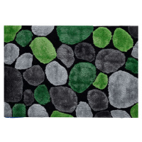 Koberec, zelená/sivá/čierna, 120x180, PEBBLE TYP 1