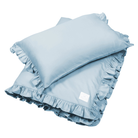 Cotton and Sweets Cotton and Sweets Junior obliečky s volánikmi modrá 100x135 cm, 40x60 cm
